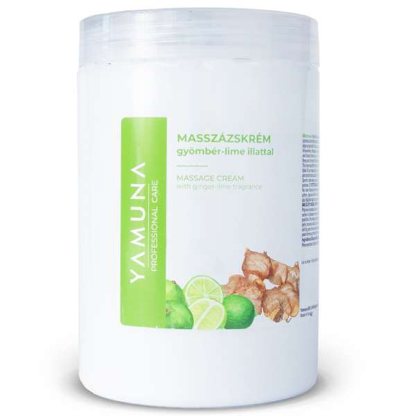 Yamuna zsíros masszázskrém gyömbér-lime illattal