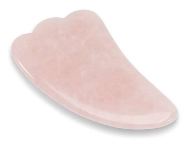 NonDolens® Gua Sha uszony alakú masszázskő - Rózsakvarc