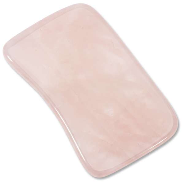 NonDolens® Gua Sha téglalap alakú masszázskő - Rózsakvarc