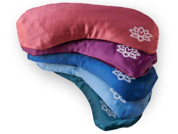 Bodhi Lotus mako-szatén meditációs szempárna nyugtató levendulával Szín: padlizsán