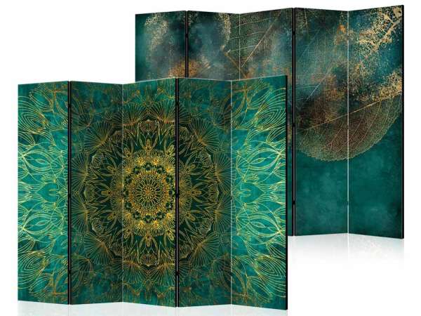 Fabulo 5 részes paraván - Arany mandala / Arany levelek