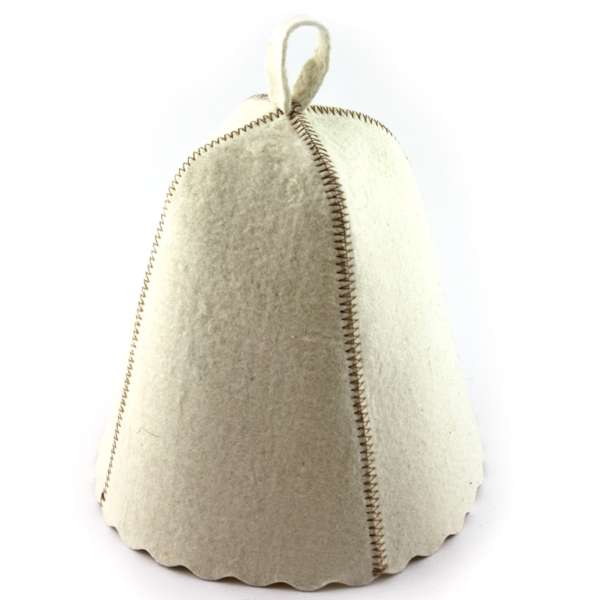 . Szaunasapka, gyapjú, fehér