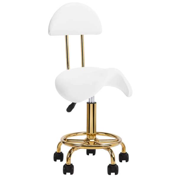 BeautyOne 6001-G háttámlás kozmetikai nyeregszék Szín: fehér