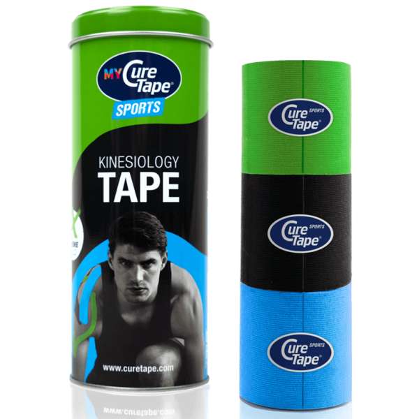 CureTape® MyCureTape® Sports kineziológiai tapasz - lime/fekete/kék