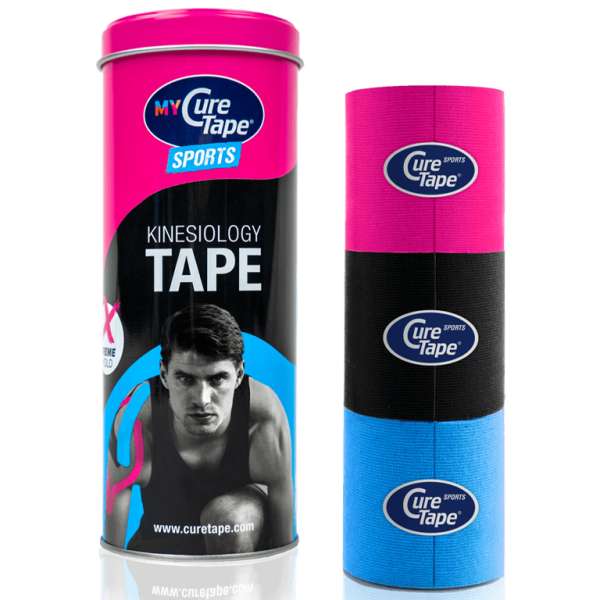 CureTape® MyCureTape® Sports kineziológiai tapasz - fekete/kék/rózsaszín