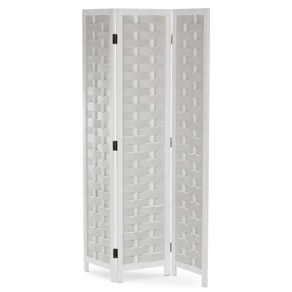 Autronic 3 részes fa paraván, EF-L186 Szín: fehér