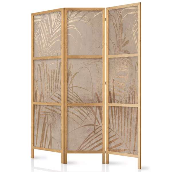 Fabulo 3 részes fa paraván - Arany pálmák