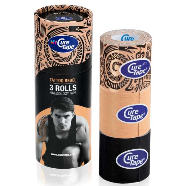 CureTape® MyCureTape® kineziológiai tapasz - bézs/fekete/tetoválás
