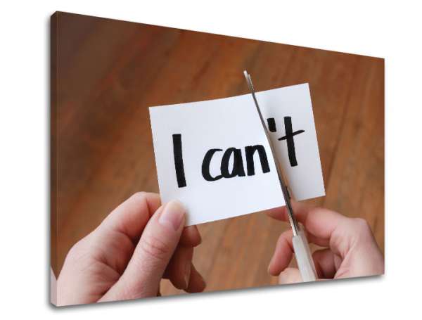 Motivációs falfestmény Nem tudok