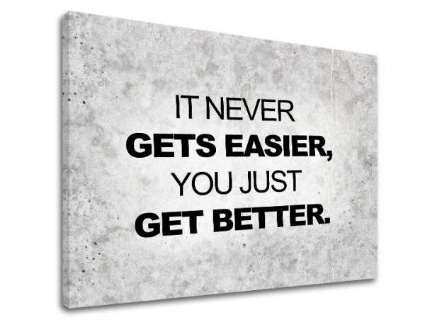 Motivációs fali művészet Soha nem lesz könnyebb