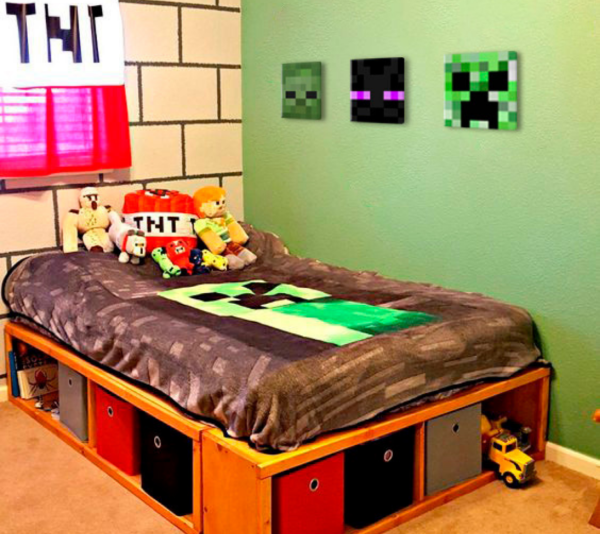 Minecraft festészet - Kiemelt vászon karakterek - Creeper, Enderman, Zombie