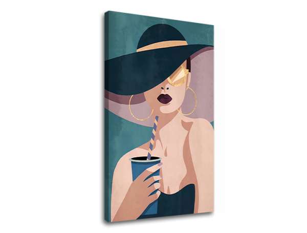 A kép a vásznon WOMAN IN A HAT 002