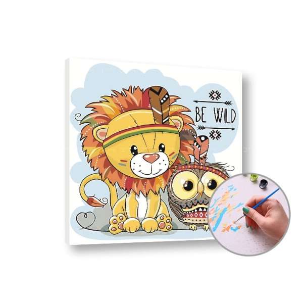 Paint by Numbers Lion - Alacsony nehézségi szint