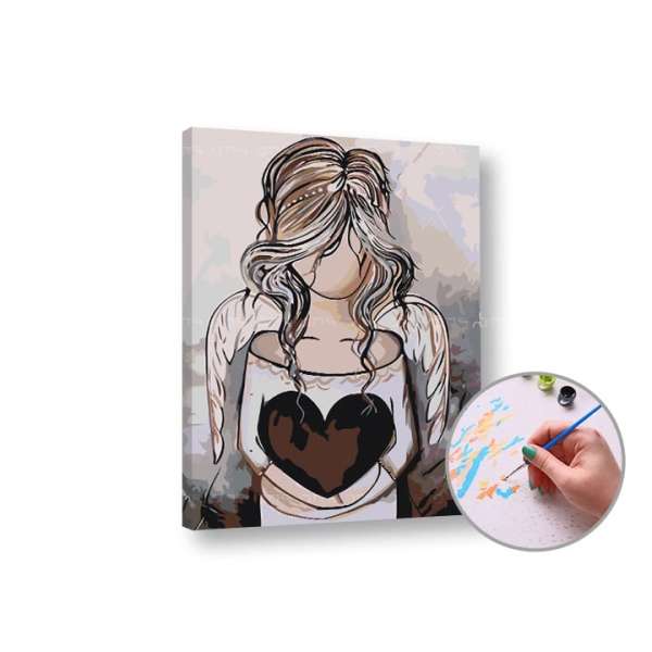 Paint by Numbers ANGEL - Alacsony nehézségi szint