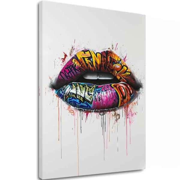 Kép GRAFFITI LIPS | Olasz vászon