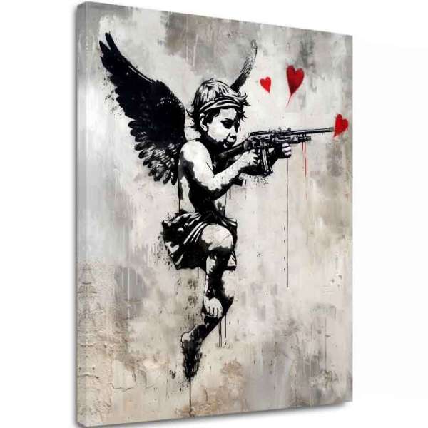 Kép LOVE HUNTER vászonra | Festett struktúra