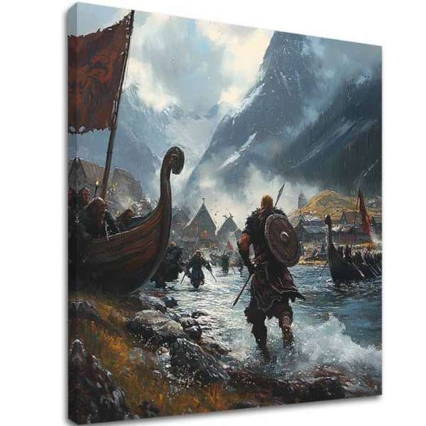 A képet vászonra Vikings on Mori - Historical A képet