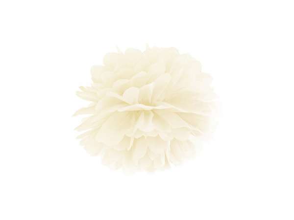 PartyDeco Pompom virág - krémszínű 25 cm
