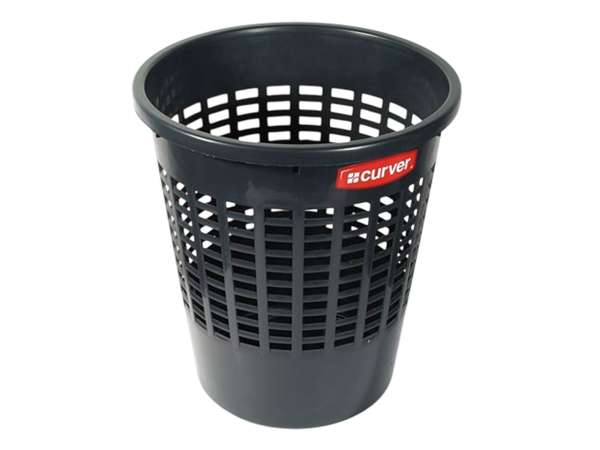 COR-159879 fekete műanyag papírkosár (10 literes)