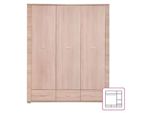 TEM-GRAND 01 3 ajtós akasztós szekrény