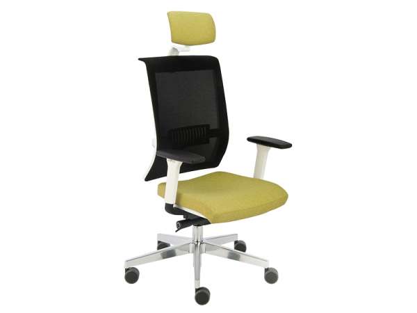 GRO-Level WS HD Chrome magastámlás vezetői forgószék hálós háttámlával