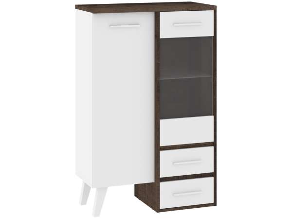 NAP-Nordis 11 fiókos polcos vitrines szekrény 