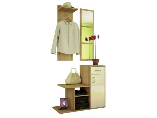 NAP-Mika előszoba bútor tükörrel