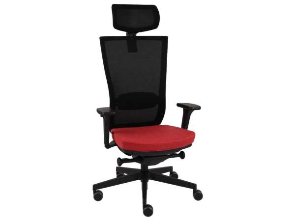 GRO-Marti BS HD Black karfás főnöki forgószék fejtámlával