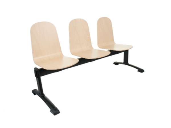 GRO-Malmo 3 Wood háromüléses várótermi pad