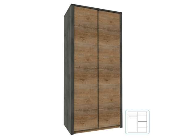 TEM-Montana S2D polcos-akasztós szekrény