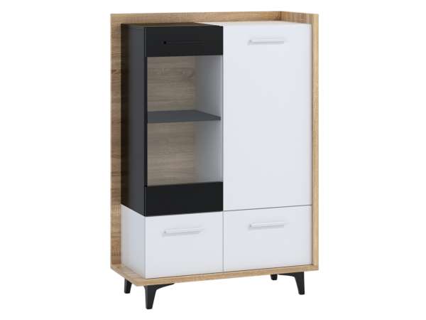 NAP-Box 13 modern vitrin polcokkal