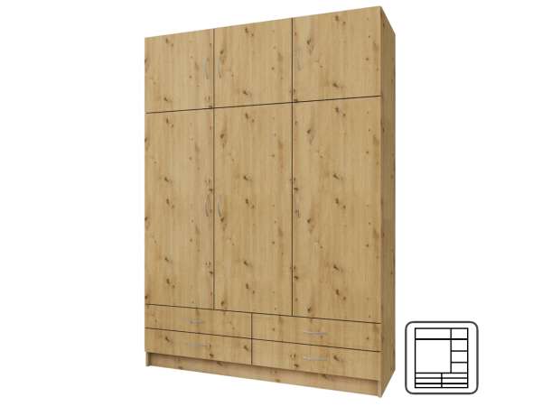 TEM-GERI NEW modern gardróbszekrény