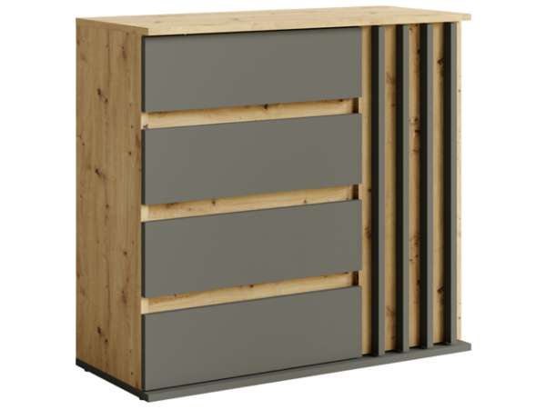 TEM-Deris lamellás polcos-fiókos komód