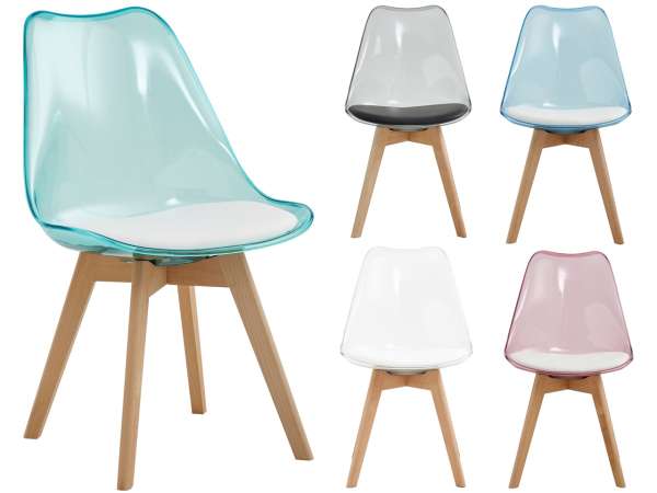 TEM-Bali 2 NEW favázas szék átlátszó háttámlával