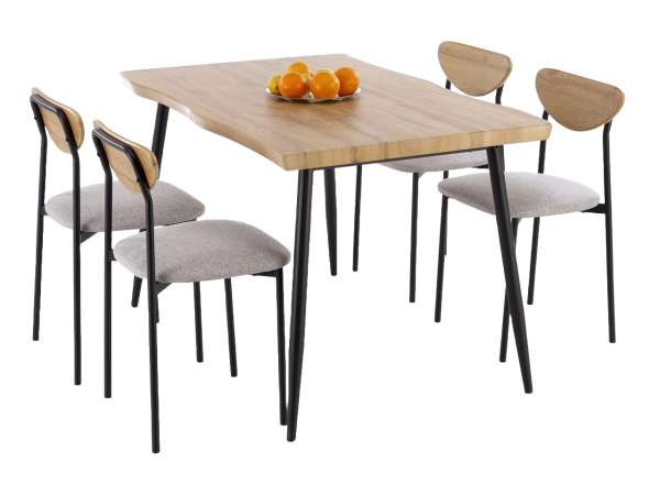 HAL-Dicky fémvázas étkező garnitúra 4 székkel