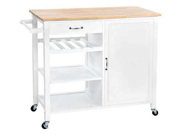 TEM-Robins tálalókocsi polcokkal és fiókkal