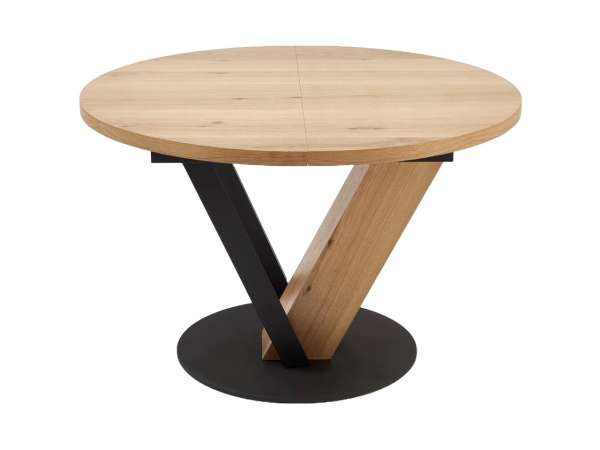 HAL-Fanis modern, kör alakú, bővíthető étkezőasztal