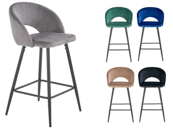 HAL-H96 bárszék szövet kárpittal, lábtartóval