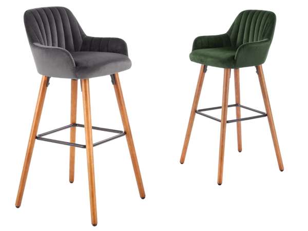 HAL-H93 bárszék szövet kárpittal, lábtartóval