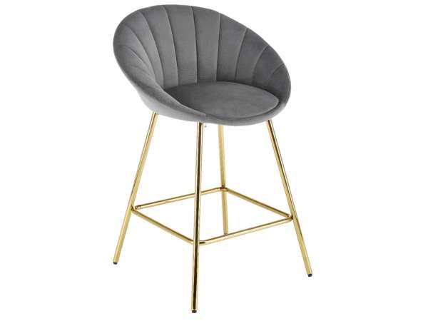 HAL-H112 bárszék szövet kárpittal, arany színű vázzal