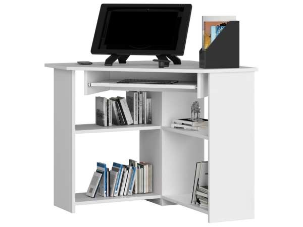 AKO-Ted sarok számítógépasztal, fehér