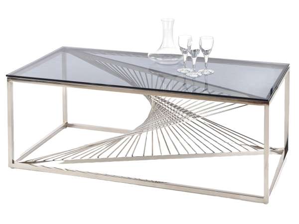 HAL-Infinity modern dohányzóasztal üveg asztallappal