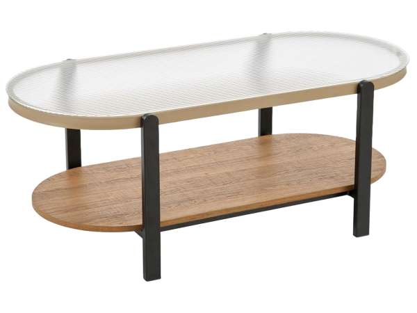 HAL-Kamala modern dohányzóasztal üveg asztallappal