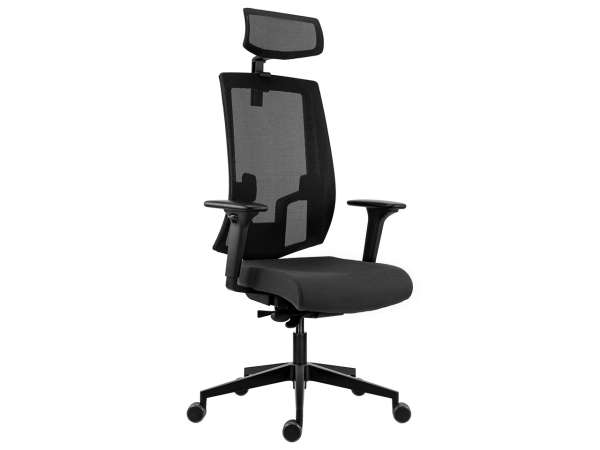 ANT-Lapel irodai forgószék fejtámlával, fekete