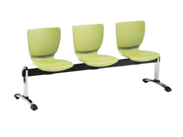 LIN-Mono 3P műanyag várótermi pad (3 üléses)