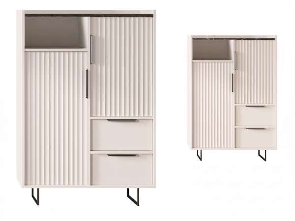 TEM-Fresio KOM2D2S polcos komód 2 fiókkal