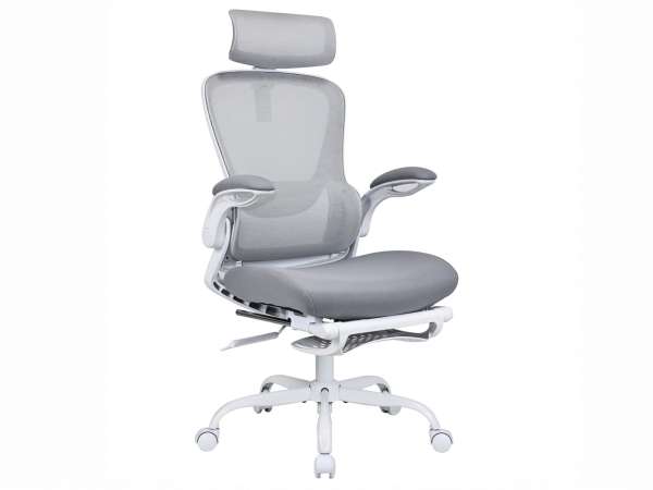 ANT-Bilberry White modern ergonomikus forgószék lábtámasszal
