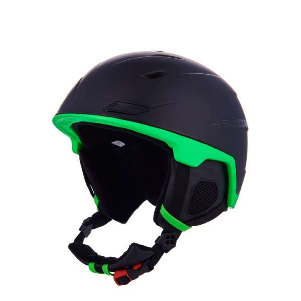 BLIZZARD-Double ski helmet, black matt/neon green, big logo Fekete 56/59 cm 23/24
