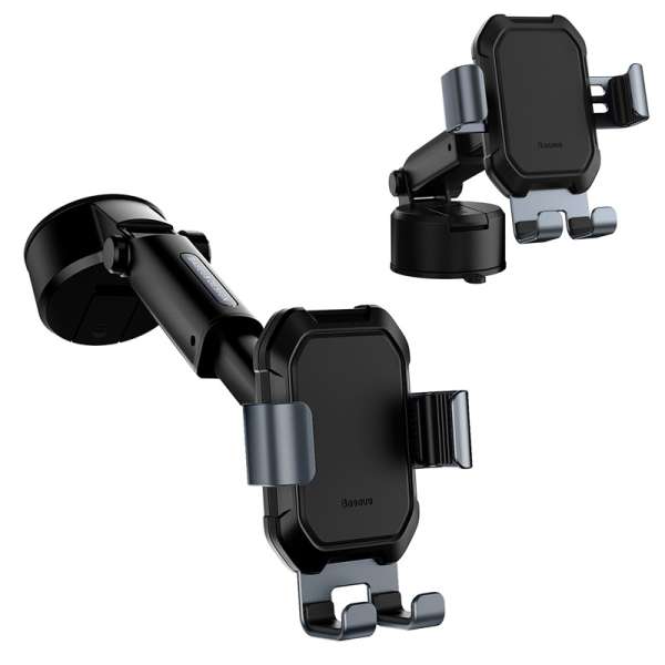 Baseus Tank gravitációs autós telefontartó műszerfalra vagy szélvédőre, Fekete