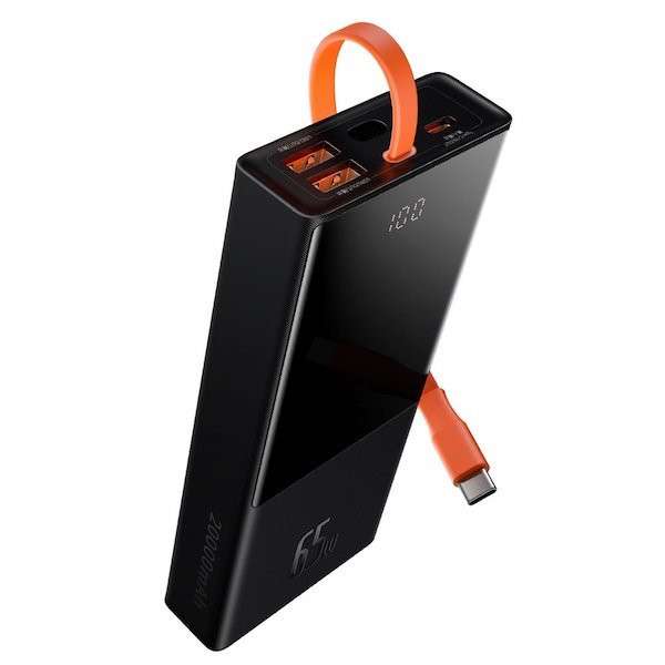 Baseus Elf 20000 mAh Power Bank, fekete